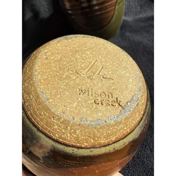 Wilson Creek Ceramic Pottery Signed Vase Set of 2 WI - Picture 3 of 14